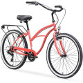 26" 7s Fashion Beach Cruiser Women City Bike